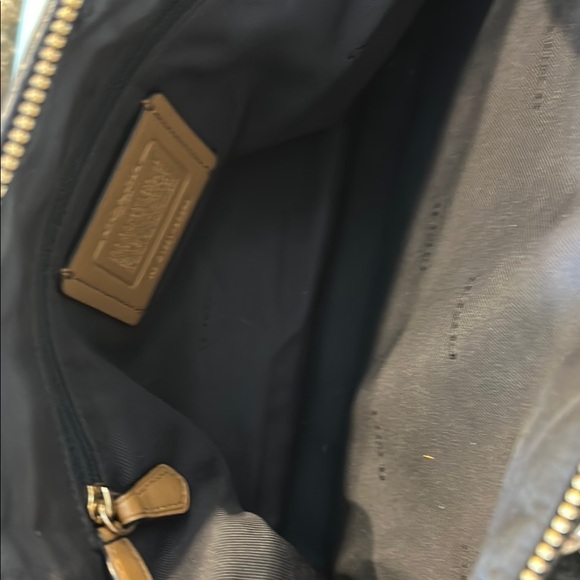 Coach Blue Satchel with Elegant Structure and Gold Accents - Picture 3 of 7